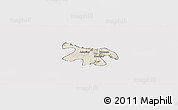Shaded Relief Panoramic Map of Nkawkaw, cropped outside