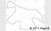 Blank Simple Map of Nkawkaw, cropped outside, no labels