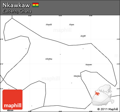 Blank Simple Map of Nkawkaw