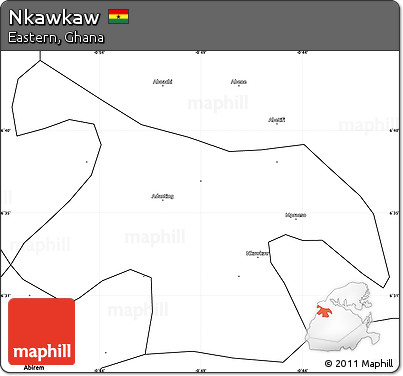 Blank Simple Map of Nkawkaw
