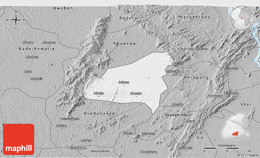 Gray 3D Map of Suhum