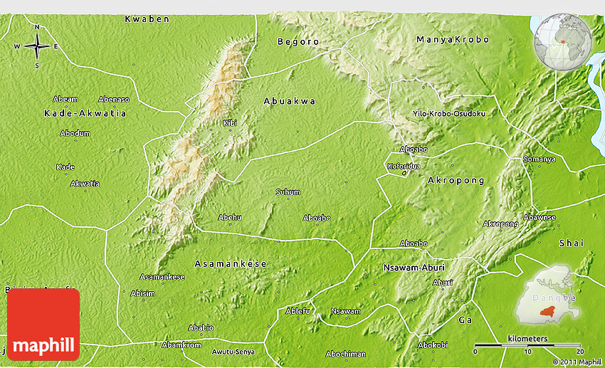 Physical 3D Map of Suhum