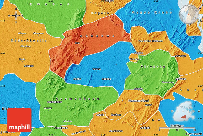 Political Map of Suhum