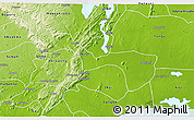 Physical 3D Map of Yilo-Krobo-Osudoku