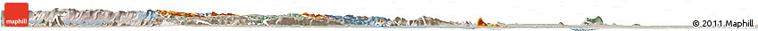 Political Horizon Map of Yilo-Krobo-Osudoku, lighten, semi-desaturated