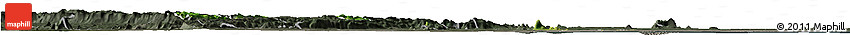 Satellite Horizon Map of Yilo-Krobo-Osudoku, darken, semi-desaturated