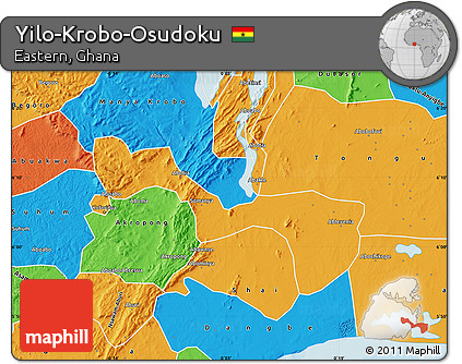 Political Map of Yilo-Krobo-Osudoku