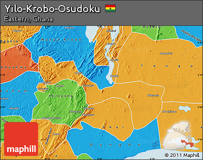 Political Map of Yilo-Krobo-Osudoku