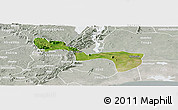 Satellite Panoramic Map of Yilo-Krobo-Osudoku, lighten, semi-desaturated