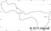 Blank Simple Map of Yilo-Krobo-Osudoku, cropped outside