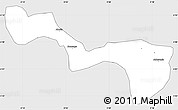 Silver Style Simple Map of Yilo-Krobo-Osudoku, single color outside
