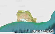 Satellite 3D Map of Ada, single color outside