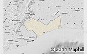 Shaded Relief Map of Dangbe, desaturated