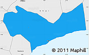 Political Simple Map of Dangbe, single color outside, borders and labels