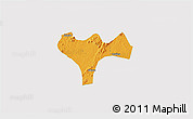 Political 3D Map of Ga, cropped outside
