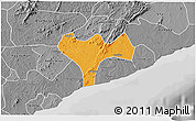 Political 3D Map of Ga, desaturated