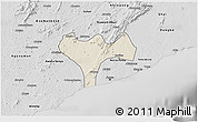 Shaded Relief 3D Map of Ga, desaturated