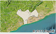 Shaded Relief 3D Map of Ga, satellite outside