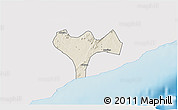 Shaded Relief 3D Map of Ga, single color outside