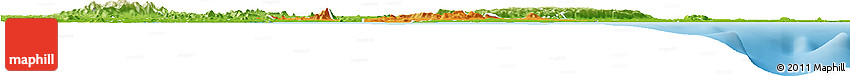 Political Horizon Map of Ga, physical outside
