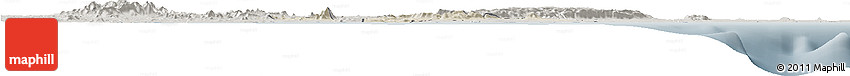 Shaded Relief Horizon Map of Ga, semi-desaturated