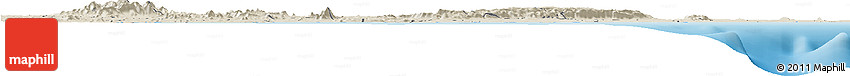 Shaded Relief Horizon Map of Ga