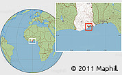 Savanna Style Location Map of Ga, highlighted country, highlighted parent region