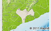 Shaded Relief Map of Ga, physical outside