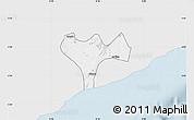 Silver Style Map of Ga, single color outside