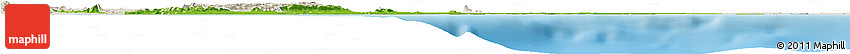 Physical Horizon Map of Greater Accra, shaded relief outside