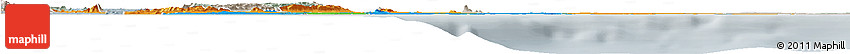 Political Horizon Map of Greater Accra, lighten, semi-desaturated