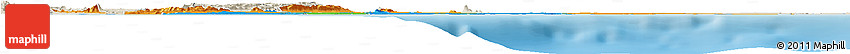 Political Horizon Map of Greater Accra, shaded relief outside