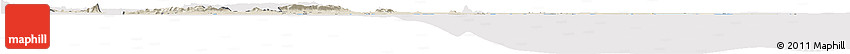Shaded Relief Horizon Map of Greater Accra, cropped outside