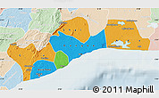 Political Map of Greater Accra, lighten