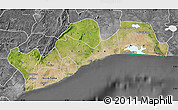 Satellite Map of Greater Accra, desaturated
