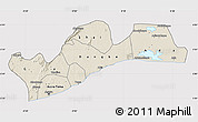 Shaded Relief Map of Greater Accra, cropped outside
