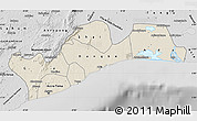 Shaded Relief Map of Greater Accra, desaturated