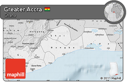 Silver Style Map of Greater Accra