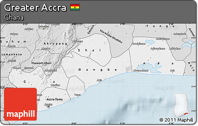 Silver Style Map of Greater Accra