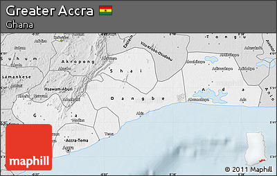 Silver Style Map of Greater Accra
