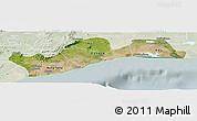 Satellite Panoramic Map of Greater Accra, lighten