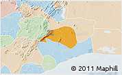 Political 3D Map of Shai, lighten