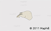 Shaded Relief 3D Map of Shai, cropped outside