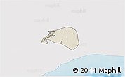 Shaded Relief 3D Map of Shai, single color outside