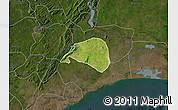 Satellite Map of Shai, darken