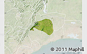 Satellite Map of Shai, lighten