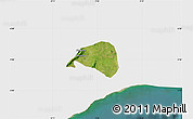 Satellite Map of Shai, single color outside