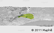 Satellite Panoramic Map of Shai, lighten, desaturated