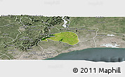 Satellite Panoramic Map of Shai, semi-desaturated
