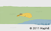 Savanna Style Panoramic Map of Shai, single color outside